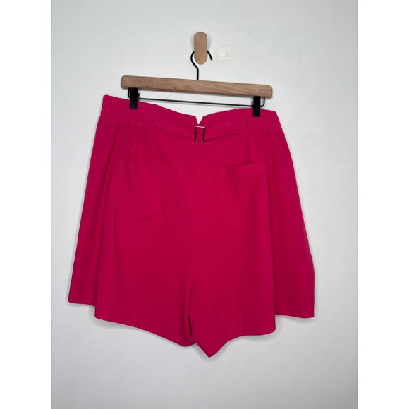 Torrid Pink Wide Leg Crepe Shorts Plus Size 20 Business Casual Barbiecore Dressy - Picture 10 of 12
